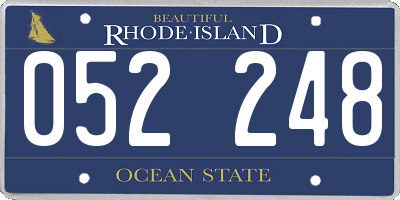 RI license plate 052248