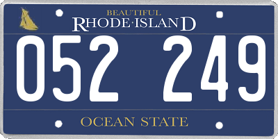 RI license plate 052249