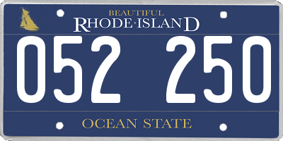 RI license plate 052250