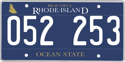 RI license plate 052253