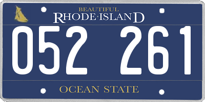 RI license plate 052261