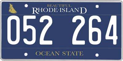 RI license plate 052264
