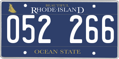 RI license plate 052266