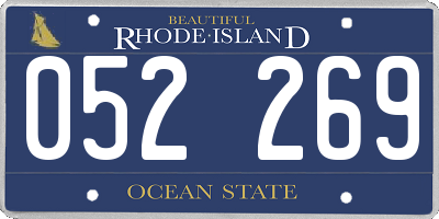 RI license plate 052269