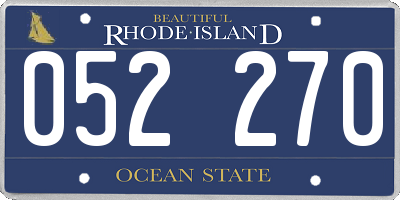 RI license plate 052270