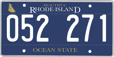 RI license plate 052271