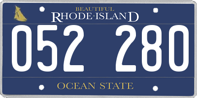 RI license plate 052280