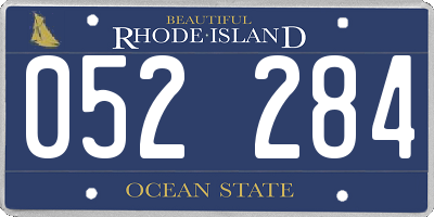 RI license plate 052284