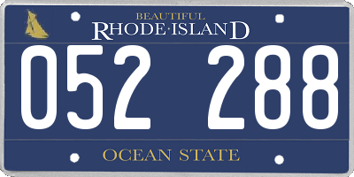 RI license plate 052288