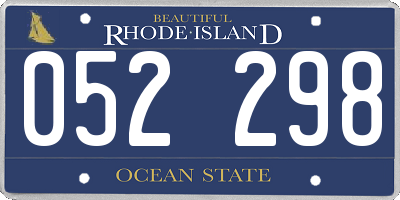 RI license plate 052298