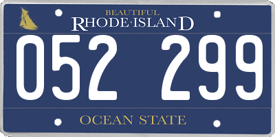 RI license plate 052299