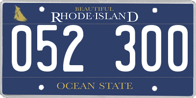 RI license plate 052300