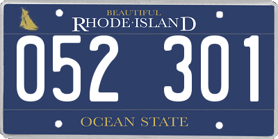 RI license plate 052301