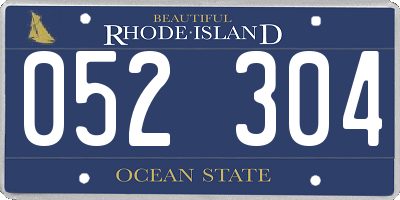 RI license plate 052304