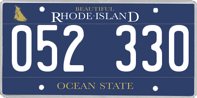 RI license plate 052330