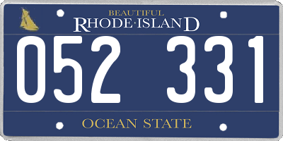 RI license plate 052331