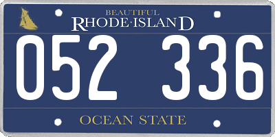 RI license plate 052336