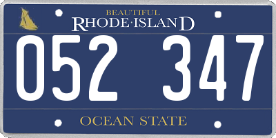 RI license plate 052347