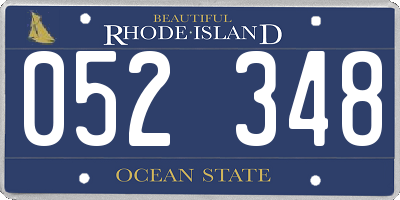 RI license plate 052348