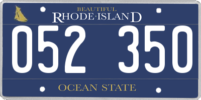 RI license plate 052350