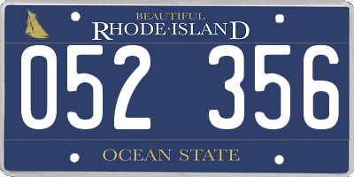RI license plate 052356