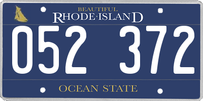 RI license plate 052372