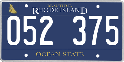 RI license plate 052375