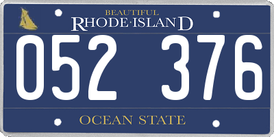 RI license plate 052376