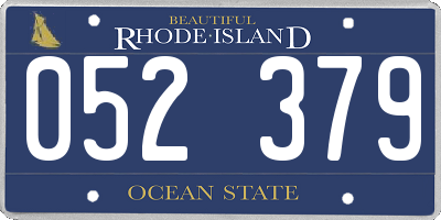 RI license plate 052379