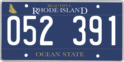 RI license plate 052391