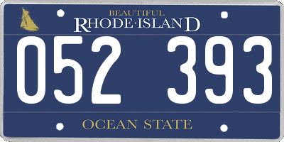 RI license plate 052393