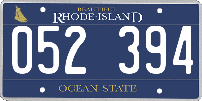 RI license plate 052394