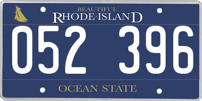 RI license plate 052396