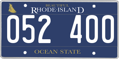 RI license plate 052400
