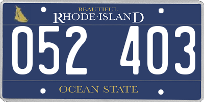 RI license plate 052403