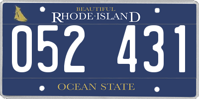 RI license plate 052431