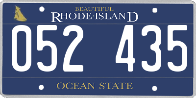 RI license plate 052435