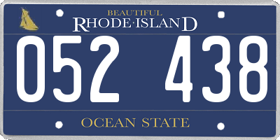 RI license plate 052438