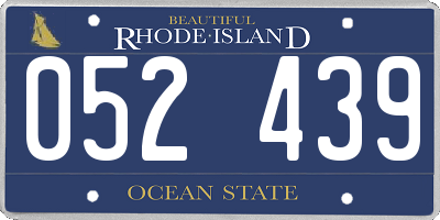 RI license plate 052439