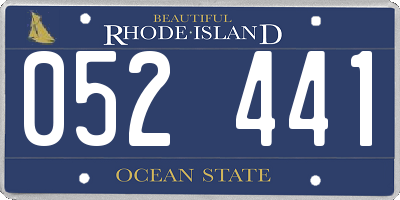 RI license plate 052441