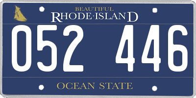 RI license plate 052446