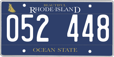 RI license plate 052448