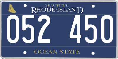 RI license plate 052450