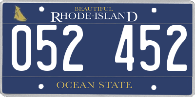 RI license plate 052452