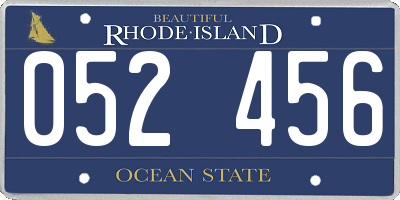 RI license plate 052456