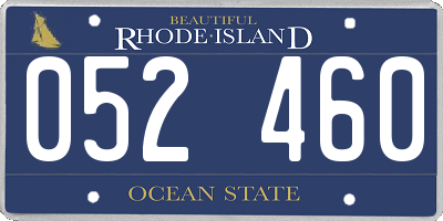 RI license plate 052460