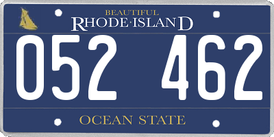 RI license plate 052462