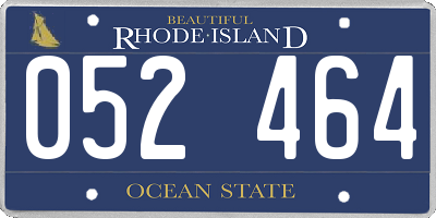 RI license plate 052464