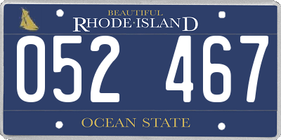 RI license plate 052467
