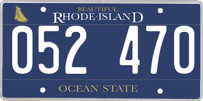 RI license plate 052470